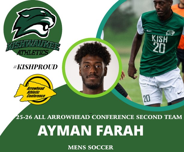 Farah voted to Soccer All-Arrowhead Conference team