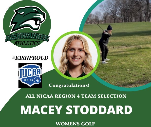 Stoddard selected to All NJCAA Region 4 team for Womens Golf